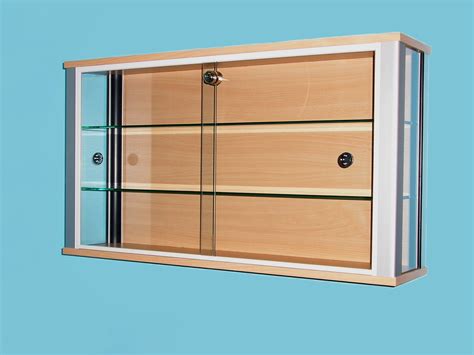 wall mounted glass display cabinet